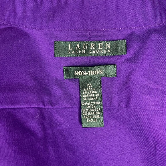 Lauren Ralph Lauren Purple Button Down Shirt - Picture 6 of 6